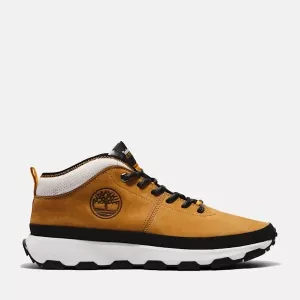 Baskets à lacets Winsor pour homme en jaune